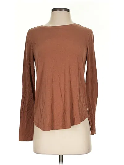 Pre-owned Tahari Long Sleeve T-shirt In Brown
