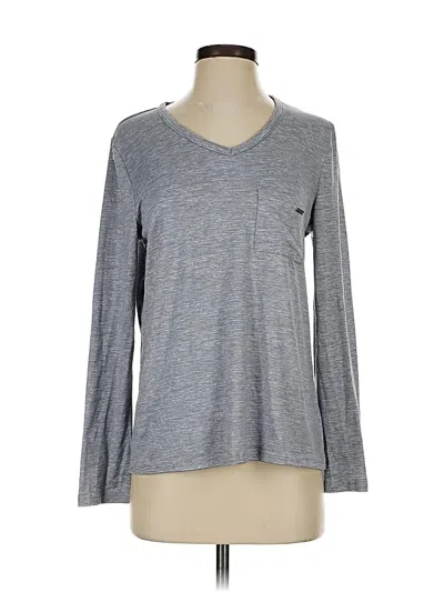 Pre-owned Tahari Long Sleeve T-shirt In Gray