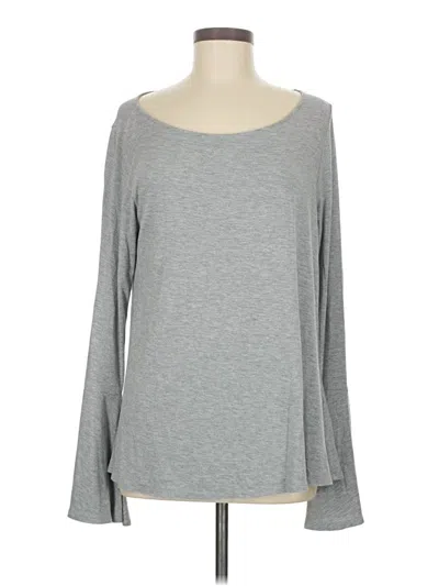 Pre-owned Tahari Long Sleeve T-shirt In Gray
