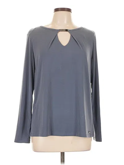 Pre-owned Tahari Long Sleeve T-shirt In Gray