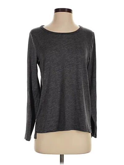 Pre-owned Tahari Long Sleeve T-shirt In Gray