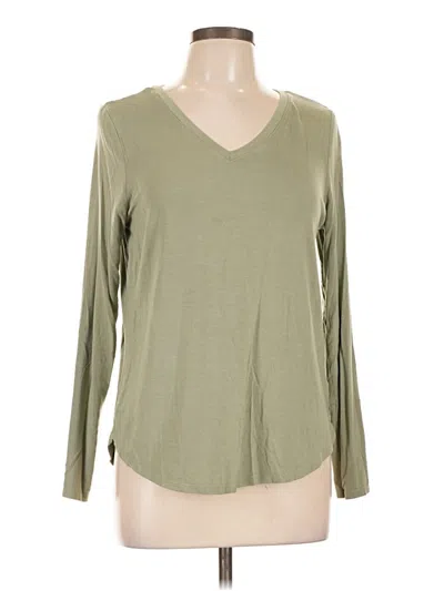 Pre-owned Tahari Long Sleeve T-shirt In Green