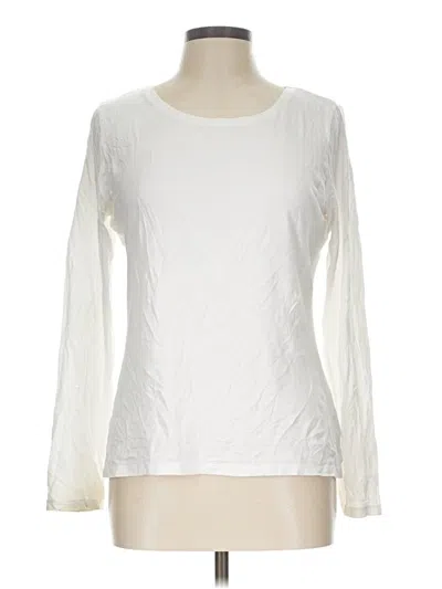 Pre-owned Tahari Long Sleeve T-shirt In Ivory