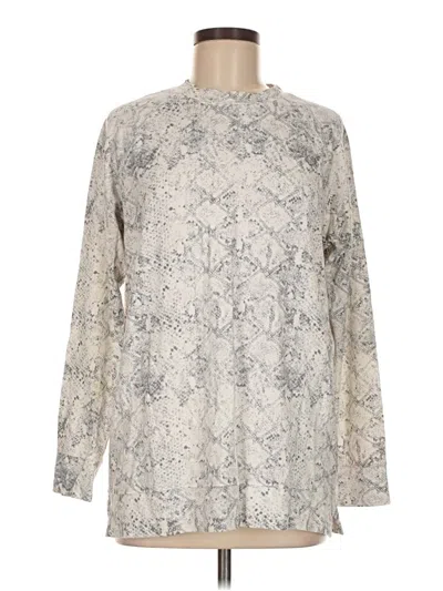 Pre-owned Tahari Long Sleeve T-shirt In Silver