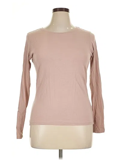 Pre-owned Tahari Long Sleeve T-shirt In Tan