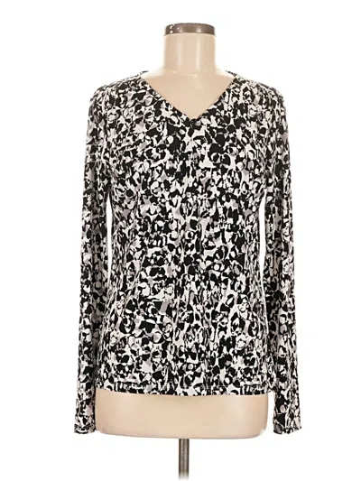 Pre-owned Tahari Long Sleeve T-shirt In White