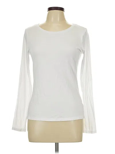Pre-owned Tahari Long Sleeve T-shirt In White