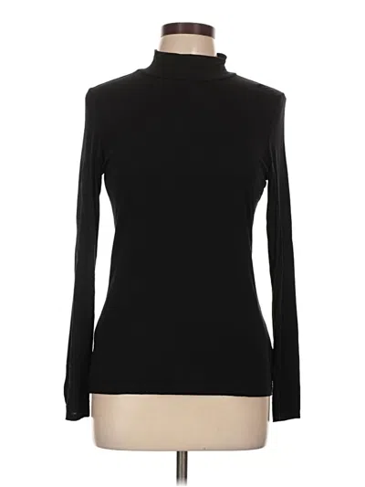 Pre-owned Tahari Long Sleeve Turtleneck In Black