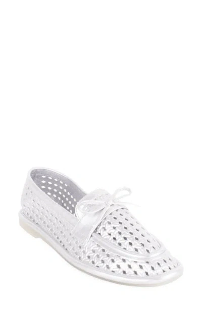Tahari Maple Cutout Loafer In Silver