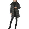 Tahari Margot Womens Quilted Down Puffer Jacket In Black