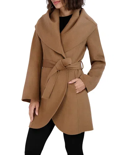 Tahari Marilyn Belted Coat In Camel