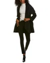 Tahari Marilyn Double Face Medium Wool-blend Coat In Black