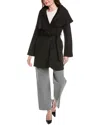 Tahari Marilyn Wool-blend Coat In Black