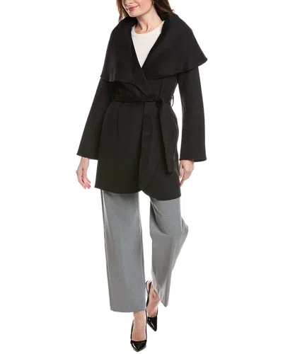 Tahari Marilyn Wool-blend Coat In Black
