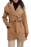Tahari Marilyn Wool Blend Coat In Brown