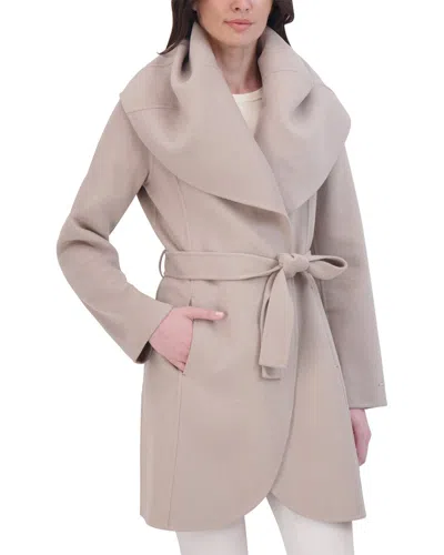 Tahari Marilyn Wool-blend Coat In Neutral