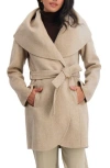 Tahari Marilyn Wool Blend Coat In Neutral