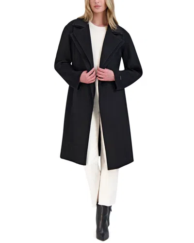 Tahari Elliot Belted Wrap Coat In Black