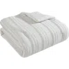 Tahari Mellie Stripe Cotton Comforter Set In White