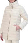 Tahari Melody Quilted Puffer Coat In White