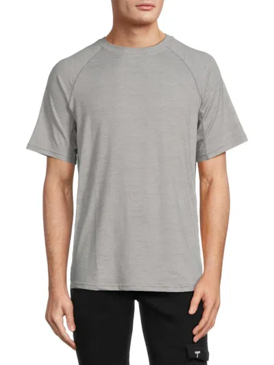 Tahari Men's Raglan Sleeve Performance Tee In Grey Heather