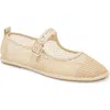 Tahari Mesh Mary Jane Flat In Sand