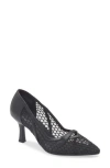 Tahari Mesh Pump In Black