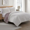 Tahari Microfiber 3 Piece Comforter Set In Wine