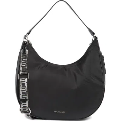 Tahari Minetta Expandable Crescent Bag In Black