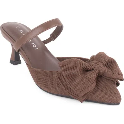 Tahari Monaco Kitten Heel Mule In Brown