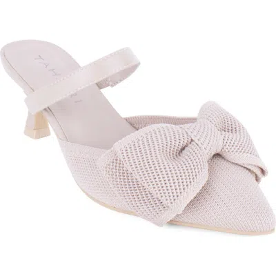 Tahari Monaco Kitten Heel Mule In Neutral