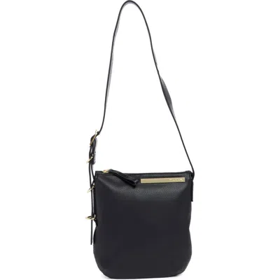 Tahari Monroe Top Zip Crossbody Bag In Black Croco