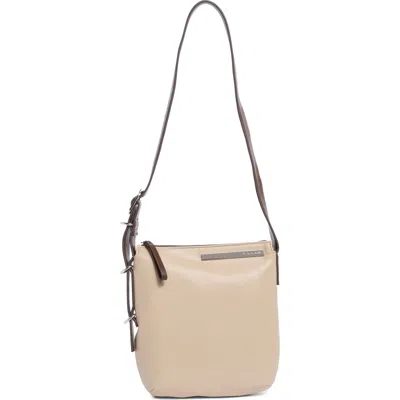 Tahari Monroe Top Zip Crossbody Bag In Taupe