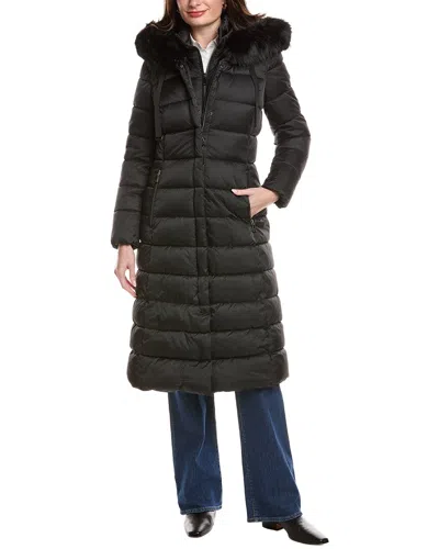 Tahari Nellie Maxi Puffer Coat In Black