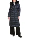 Tahari Nellie Maxi Puffer Coat In Blue