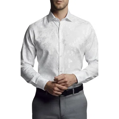 Tahari Paisley Tonal Cotton Shirt In White