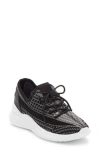 Tahari Patterned Knit Sneaker In Black