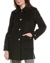 Tahari Paula Wool-blend Coat In Black
