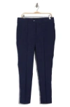 Tahari Plaid Slim Fit Dress Pants In Navy