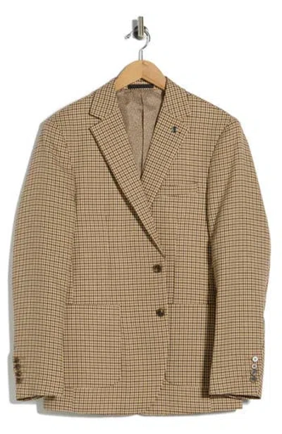 Tahari Plaid Slim Fit Sport Coat In Neutral