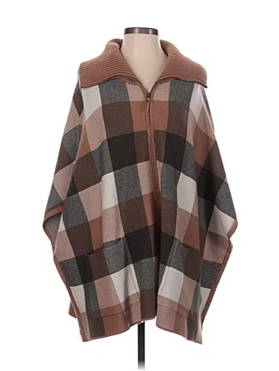 Pre-owned Tahari Poncho In Brown