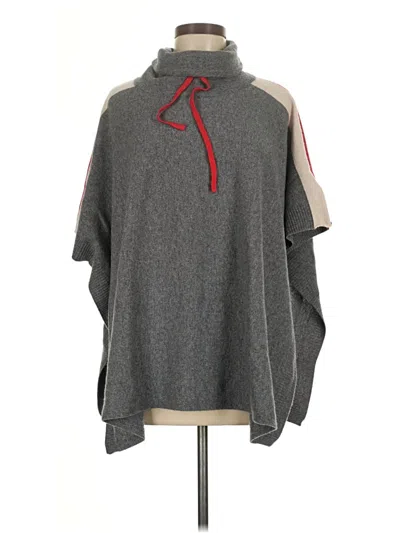 Pre-owned Tahari Poncho In Gray