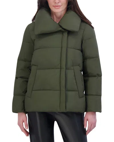 Tahari Puffer Coat In Green