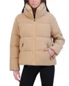 Tahari Puffer Jacket In Brown