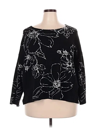 Pre-owned Tahari Pullover Sweater In Black