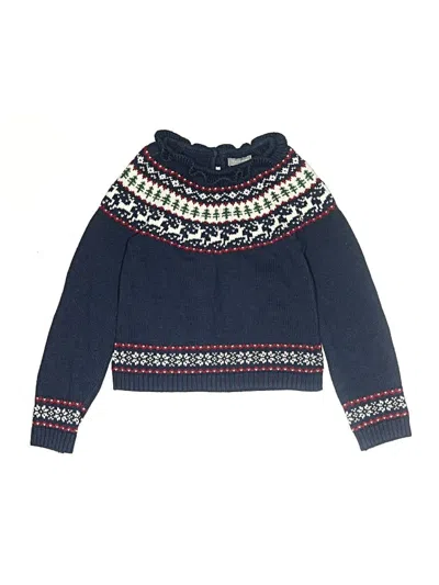 Pre-owned Tahari Kids' Pullover Sweater In Blue