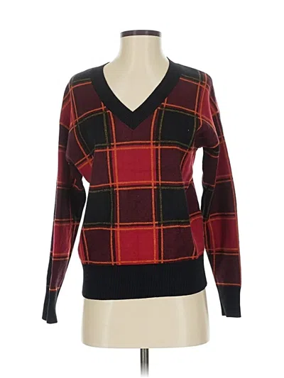 Pre-owned Tahari Pullover Sweater In Burgundy