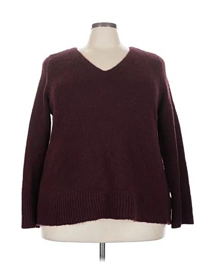 Pre-owned Tahari Pullover Sweater In Burgundy