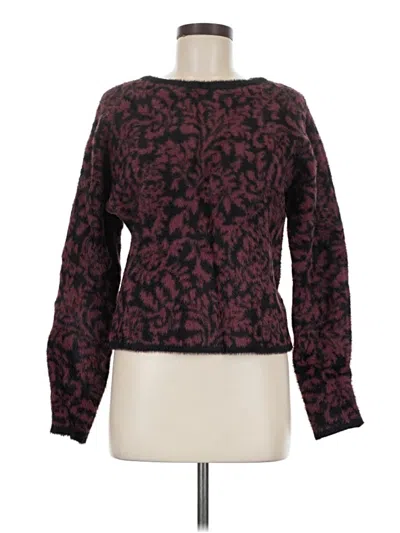 Pre-owned Tahari Pullover Sweater In Burgundy