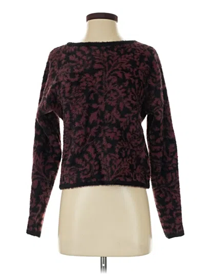 Pre-owned Tahari Pullover Sweater In Burgundy